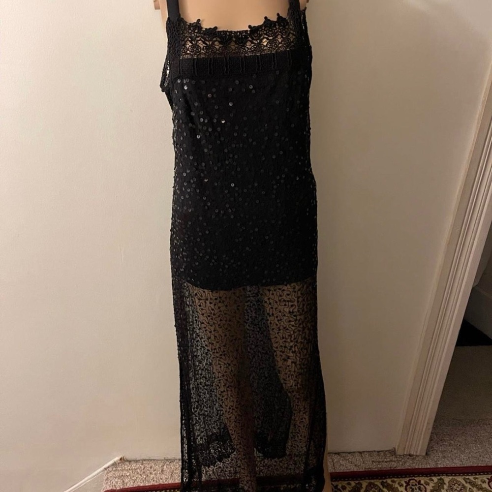 Vintage lace overlay dress